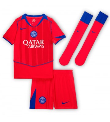Paris Saint-Germain Khvicha Kvaratskhelia #7 Tredjetrøje Børn 2025-26 Kortærmet (+ Korte bukser)